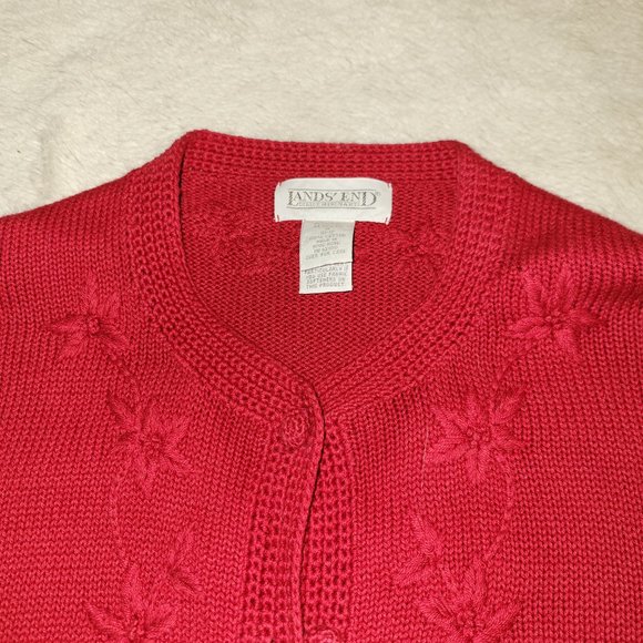 Bright Red Cardigan Sweater  - EUC - Picture 3 of 9